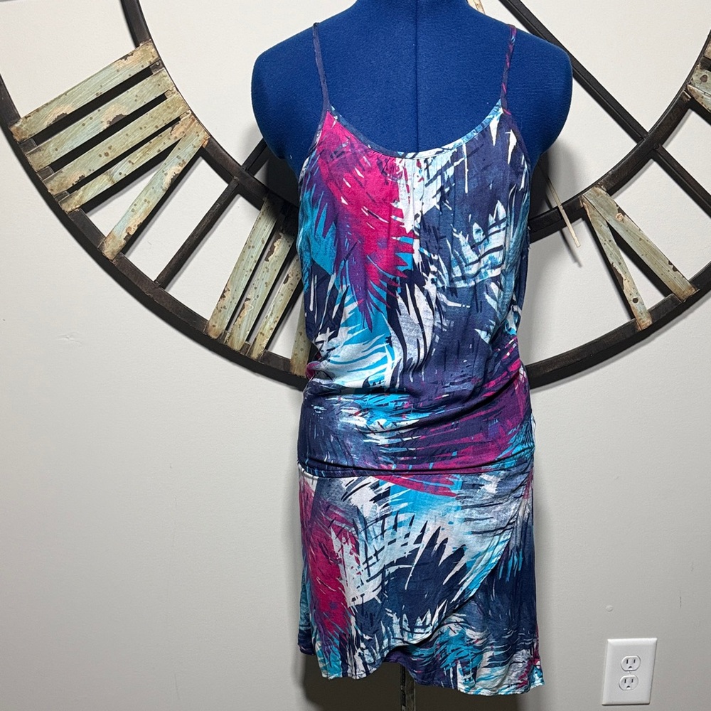 Hang Ten Colorful Spaghetti Strap Dress NWTS
